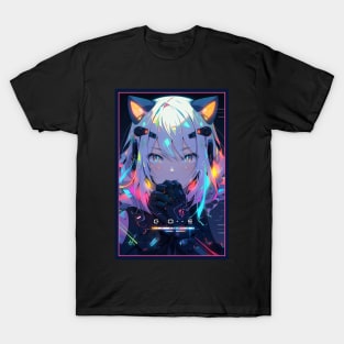 Anime Cat Girl | Quality Anime Design | Chibi Cat Girl Miaw | Manga Anime Art T-Shirt